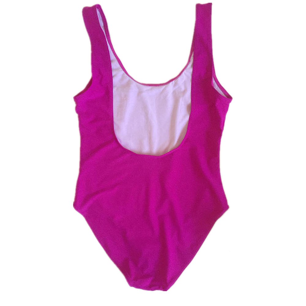 Feynoce Women's Backless One Piece Swimsuit with Letter Print - Sexy Monokini for Beach, Pool, and Summer Vacation