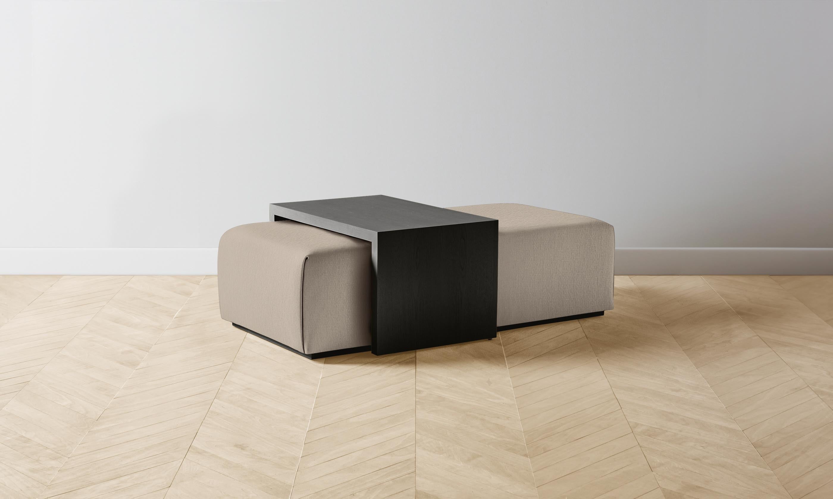 The Bowery Ottoman - Performance Bouclé Morel Fabric, Modern Living Room Footrest & Storage Bench - Perfect for Small Spaces, Home Decor & Cozy Seating