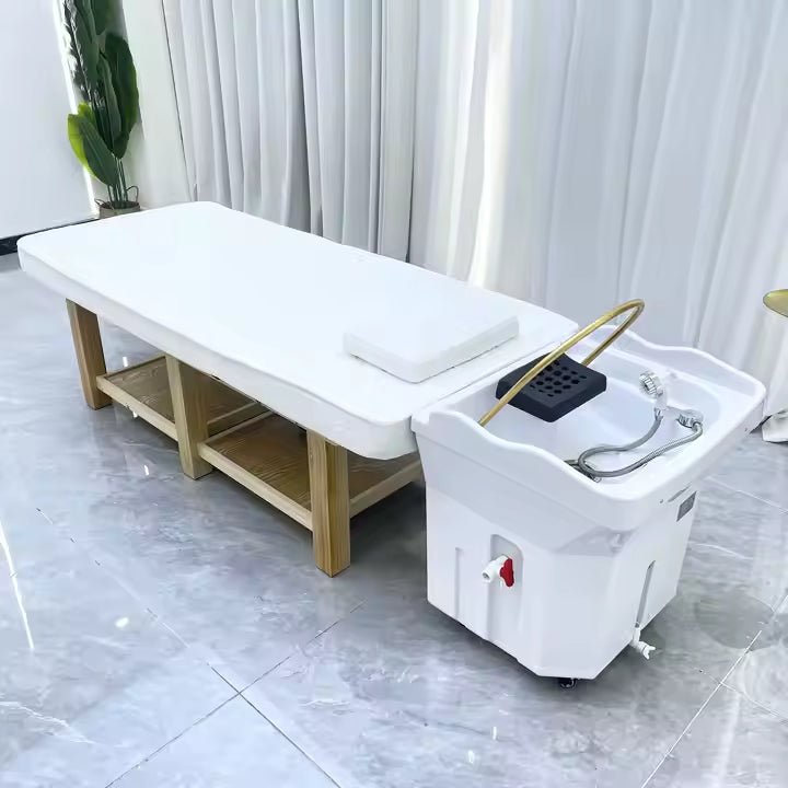 Premium Greenlife Advanced Thai & Japanese Style Head SPA Movable Basin Sink - Ergonomic Hair Backwash Station for Salon & Home Spa Use