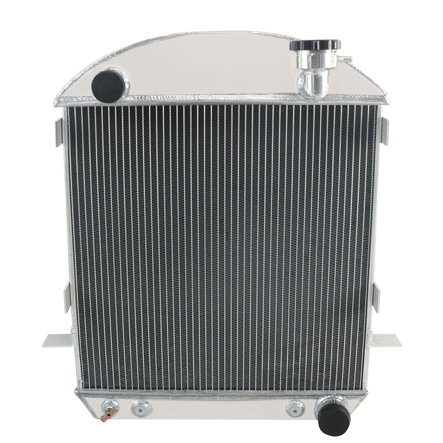 High-Performance 3-Row Aluminum Radiator for 1917-1927 Ford Model T & Chevy 2.9L L4 Gas Engine - Includes Cooling Fan, Shroud & Relay Kit - Perfect for Classic Car Restoration & Hot Rod Upgrades