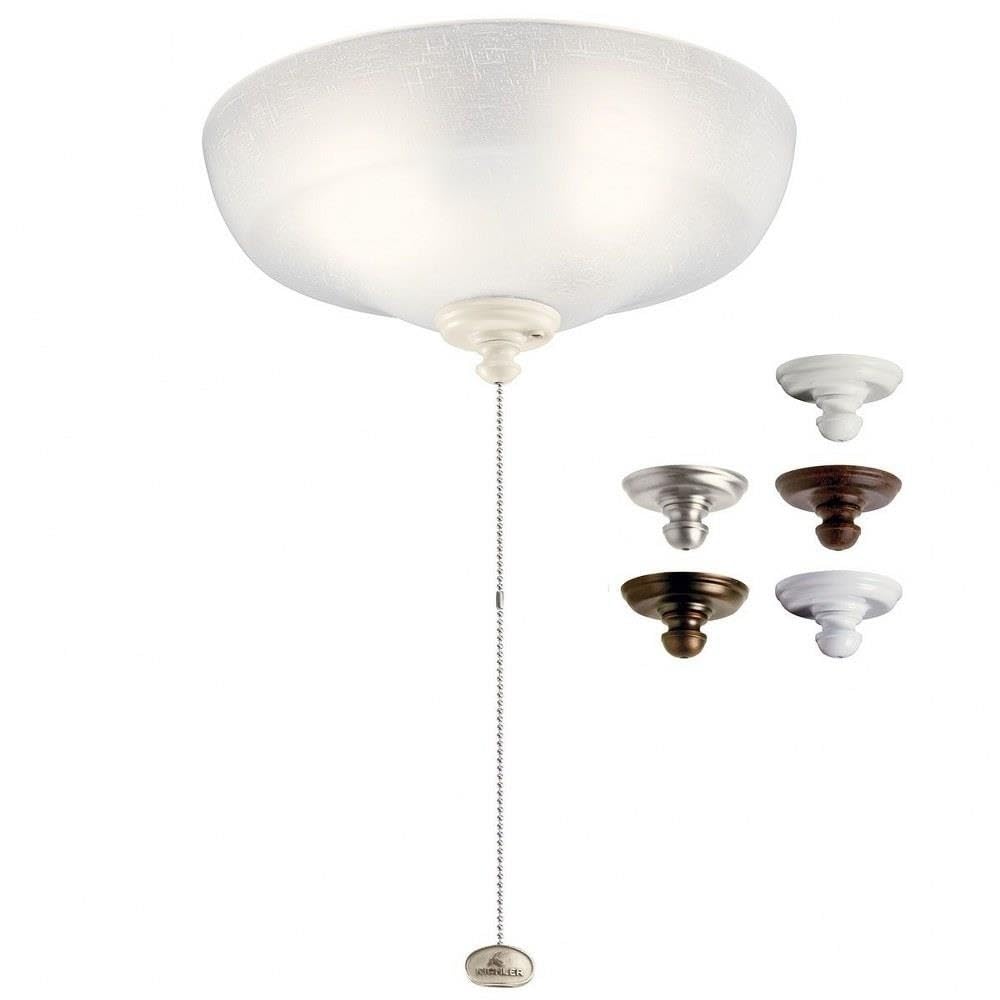 9W 3-LED Large Bowl Ceiling Fan Light Kit - Transitional Style - 5.5