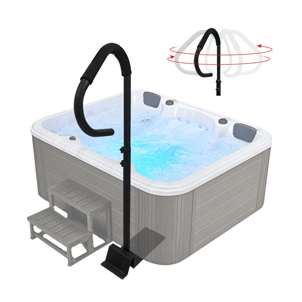 **Hot Tub Handrail with Mount Base - Spa Safety Grab Bar for Easy Entry & Exit - Non-Slip Handrail for Indoor/Outdoor Hot Tubs - Perfect Gift for Adults (Ideal for Seniors & Mobility Support)**    *(Use Case: Provides stability and safety when entering/exiting hot tubs, ideal for seniors, post-surgery recovery, or anyone needing extra support.)*