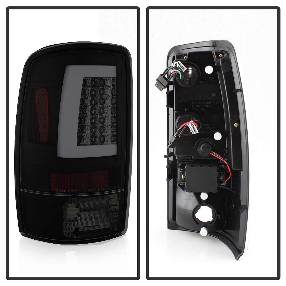 ACANII Smoked LED Tube Tail Lights Brake Lamps for 2000-2006 Chevy Suburban 1500/2500 Tahoe & GMC Yukon - Left & Right Pair - Enhanced Visibility & Style for Night Driving & Off-Road Adventures