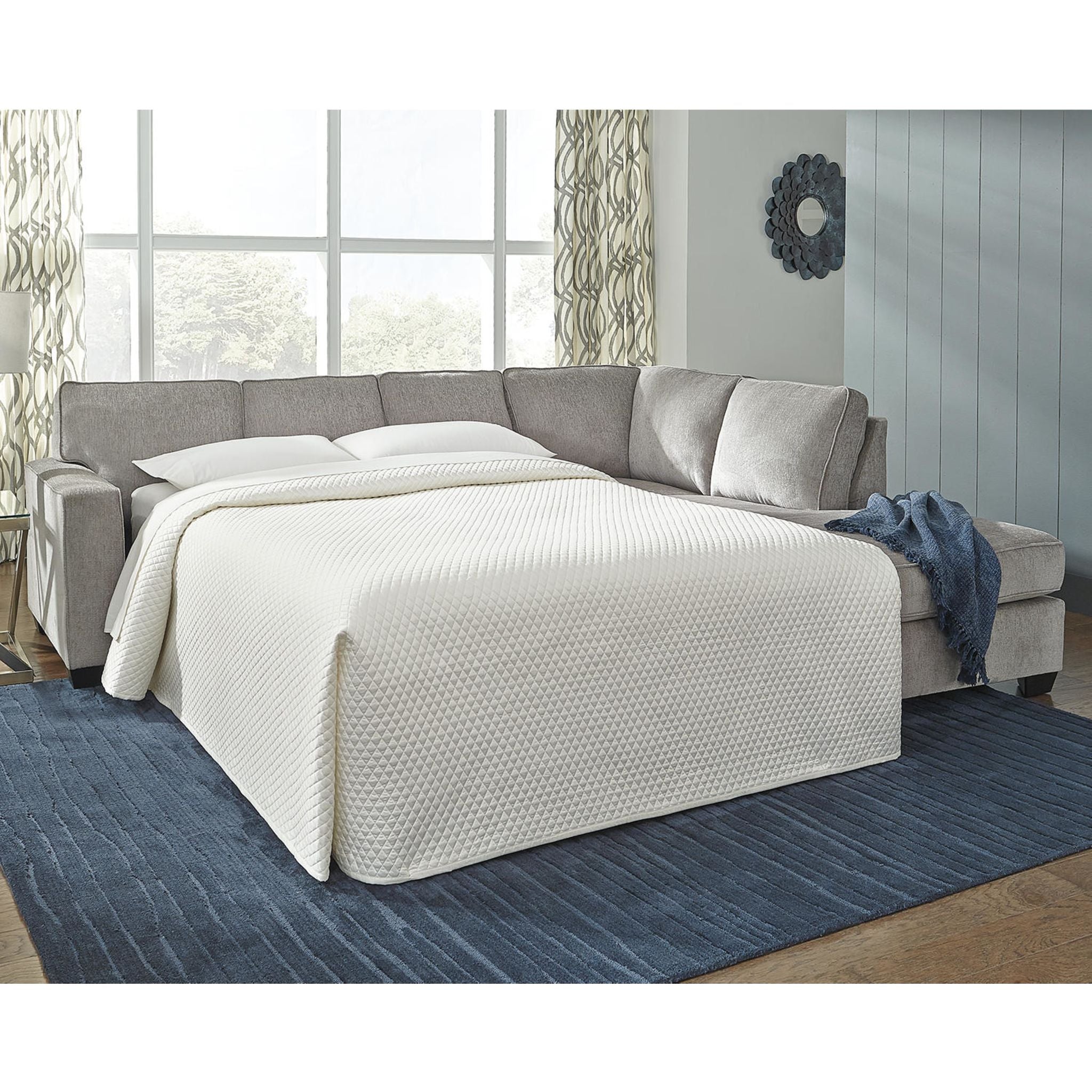 Altari 2-Piece Sleeper Sectional Sofa with Chaise Lounge - Convertible Sleeper Sofa Bed for Small Spaces, Living Room & Guest Room Furniture - Comfortable Modern L-Shaped Couch with Storage