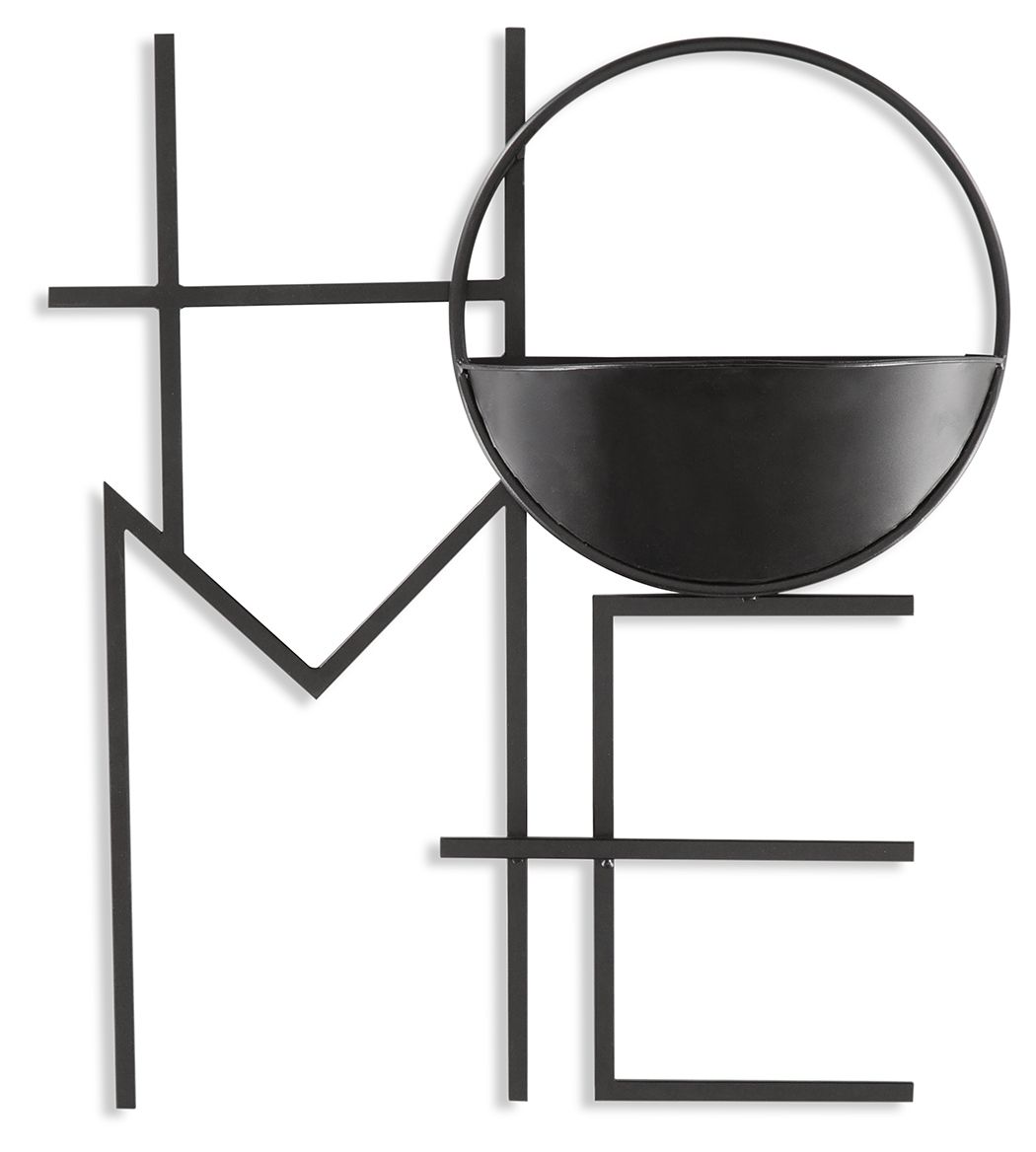 Dunster Black Wall Planter - Modern Hanging Plant Holder for Indoor & Outdoor Decor - Perfect for Succulents, Herbs, and Small Plants in Living Room, Balcony, or Garden