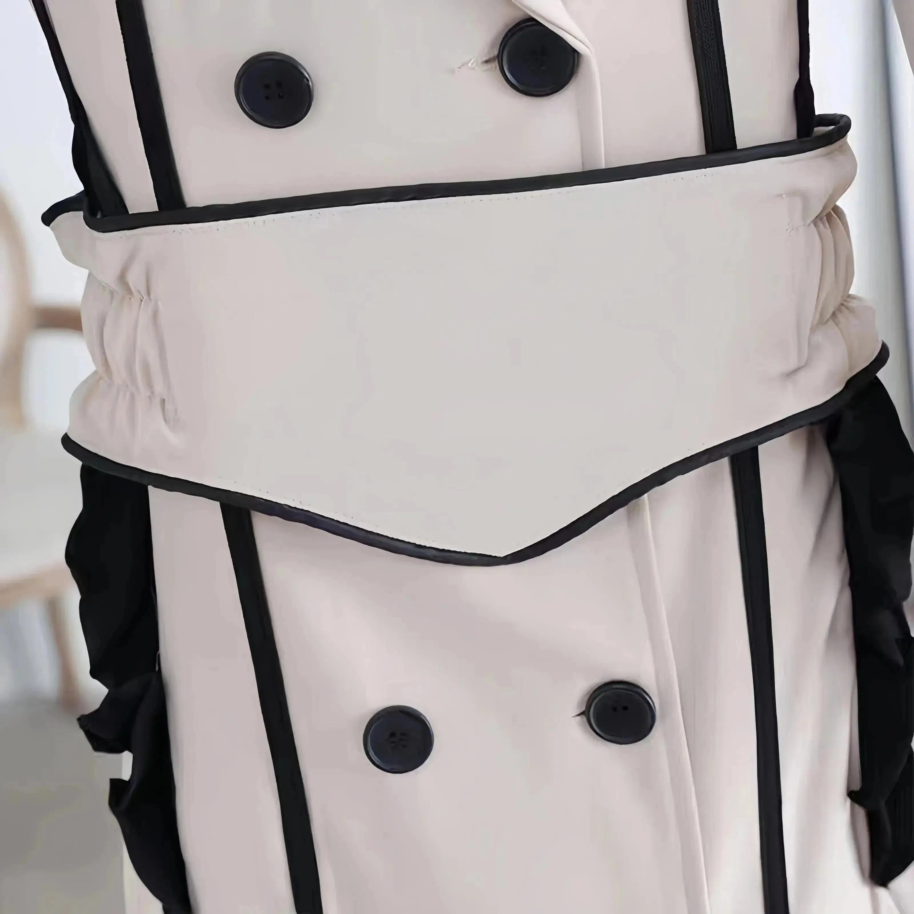 Double Breasted Women's Trench Coat - Classic Waterproof Long Coat for Fall & Winter | Office Wear, Business Casual & Outdoor Fashion