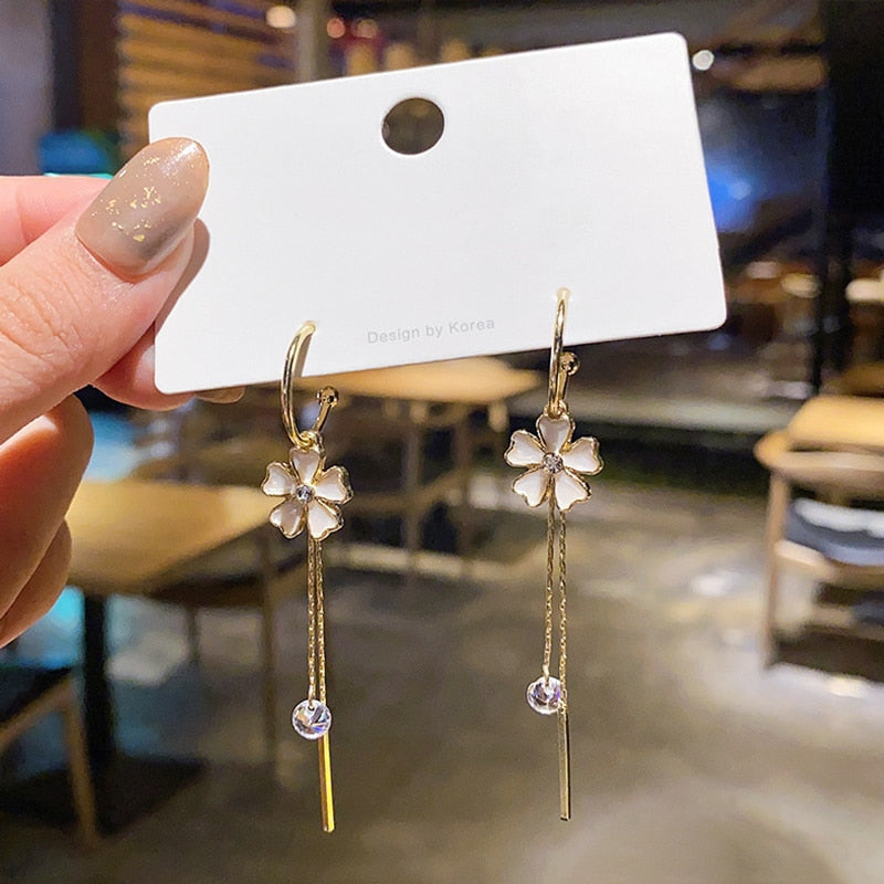 Elegant Women's Long Pearl Tassel Drop Earrings - Perfect for Weddings, Parties & Special Occasions
