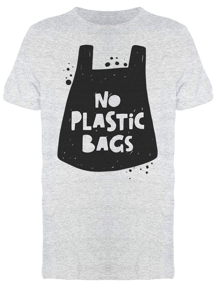 Eco-Friendly No Plastic Bags Men's T-Shirt - Sustainable Cotton Tee for Casual Wear & Environmental Awareness