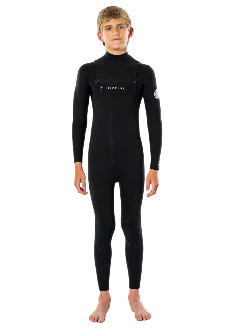 Rip Curl Junior Dawn Patrol 4/3mm GB Chest Zip Steamer Wetsuit for Kids - Warm & Flexible Surfing Suit for Cold Water - Perfect for Surfing, Diving & Water Sports