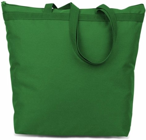 600D Polyester Large Tote Bag - Kelly Green Heavy Duty Shopping Tote for Groceries, Beach, Gym & Travel