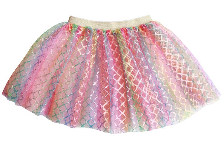 Ombre Lattice Tutu Dress for Girls Age 2-6 Years | Gradient Color Ballet Skirt for Dance Recital, Birthday Party & Photo Shoot