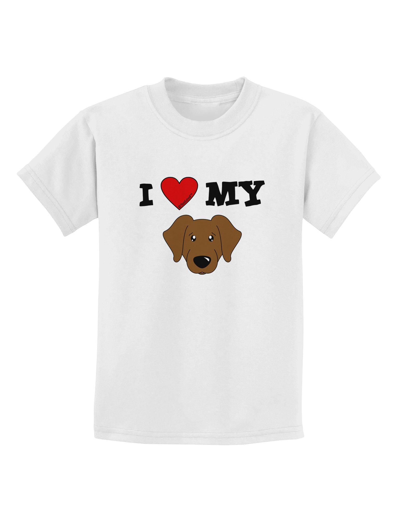 Cute Chocolate Labrador Dog T-Shirt for Kids - Play & School Wear