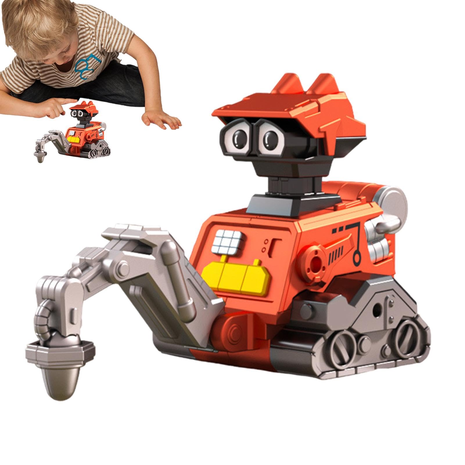 Vbnuyhim Press and Go Construction Toy Vehicles - Friction Powered Excavator Truck & Construction Site Toys for Kids - Perfect for Indoor Play, Sandbox Fun, and Pretend Construction Scenes