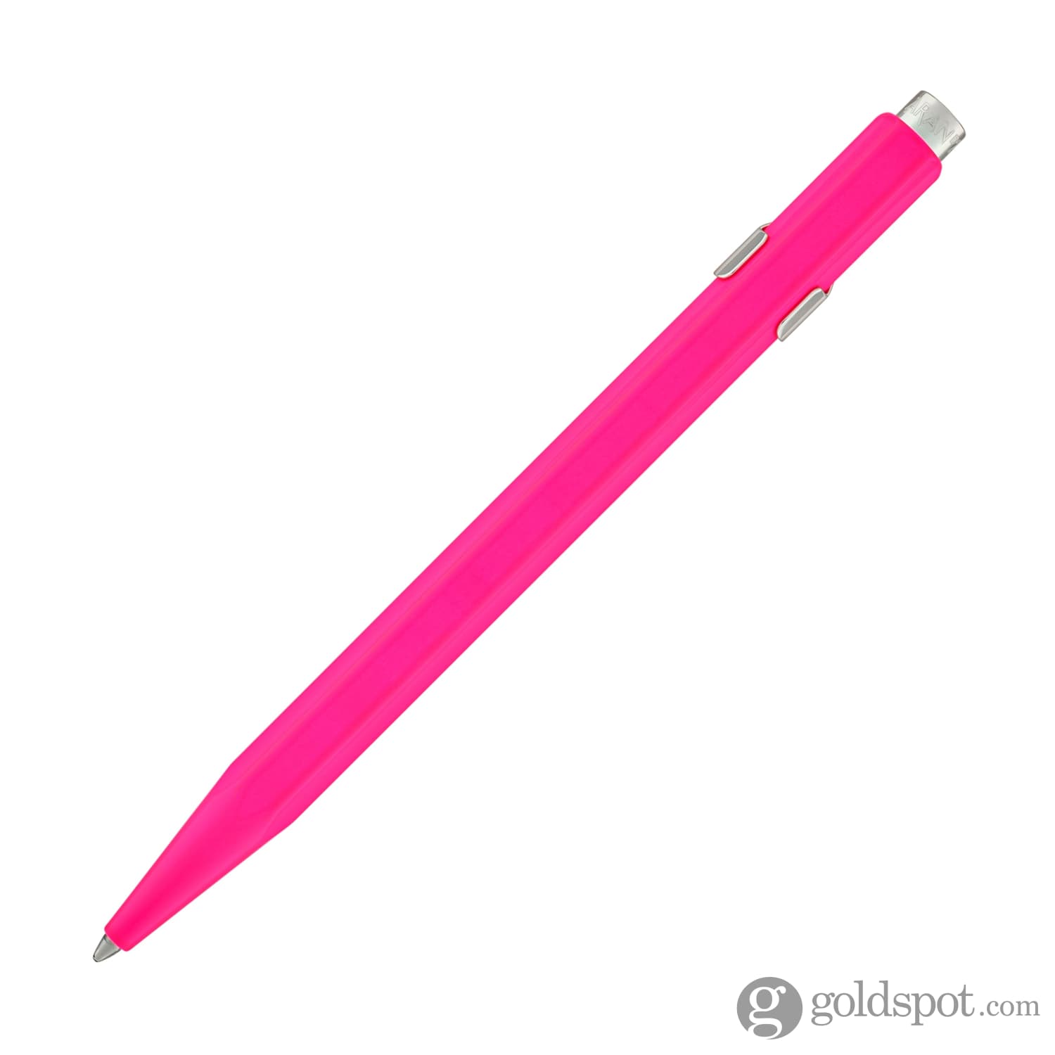 Premium Caran d'Ache 849 Metal Collection Ballpoint Pen - Fluorescent Pink Ink for Smooth Writing | Luxury Office & Gift Pen for Professionals, Students & Collectors