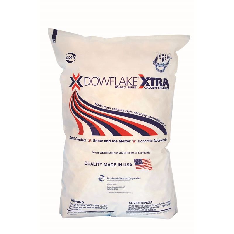 20Kg Bag Dow Calcium Flake - High Purity Ice Melt for Driveways, Sidewalks & Parking Lots - Winter Snow Removal Solution for Homes & Businesses