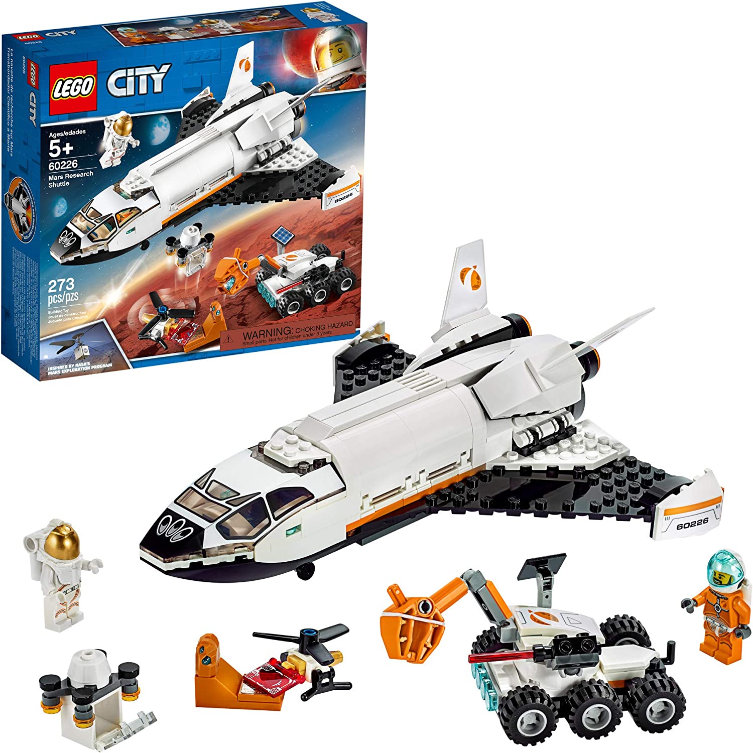 LEGO City Space Mars Research Shuttle 60226 Building Toy Set for Kids - STEM Learning & Space Exploration Play