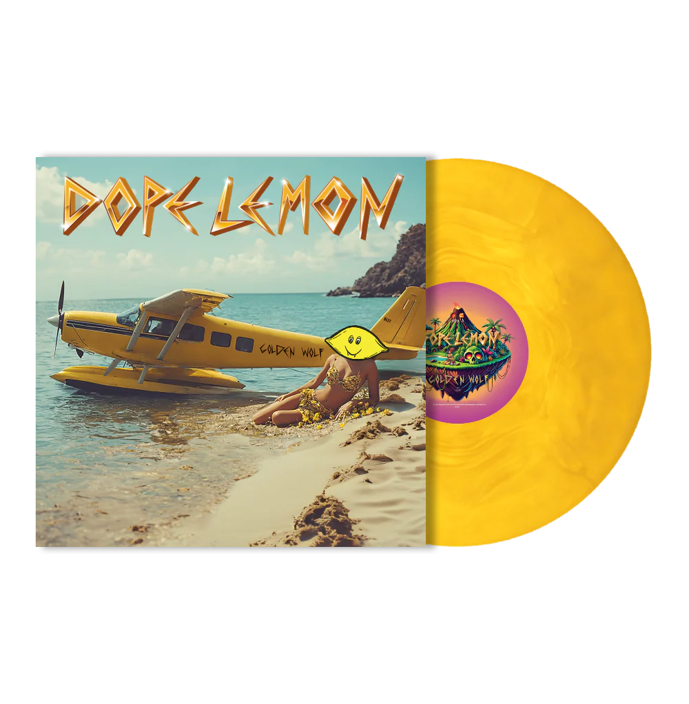 Dope Lemon Golden Wolf - Premium Men's & Women's Graphic T-Shirt - Trendy Streetwear for Casual Outfits & Music Festivals