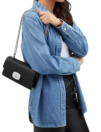 Coach Eliza Flap Crossbody Bag for Women | Genuine Leather Shoulder Purse | Stylish & Compact Handbag for Work, Travel & Everyday Use