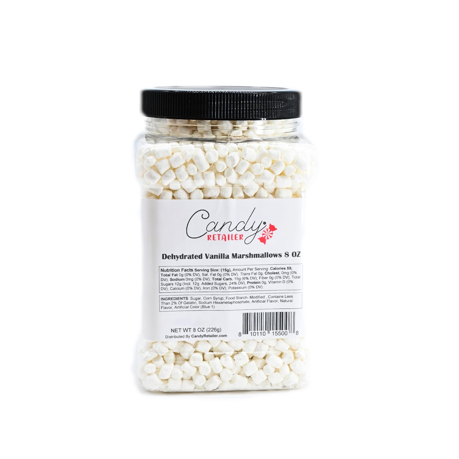 Premium Dehydrated Vanilla Marshmallows (8oz) - Gourmet Candy for Baking, Hot Cocoa & Desserts - Perfect for S'mores, Party Favors & Gift Baskets