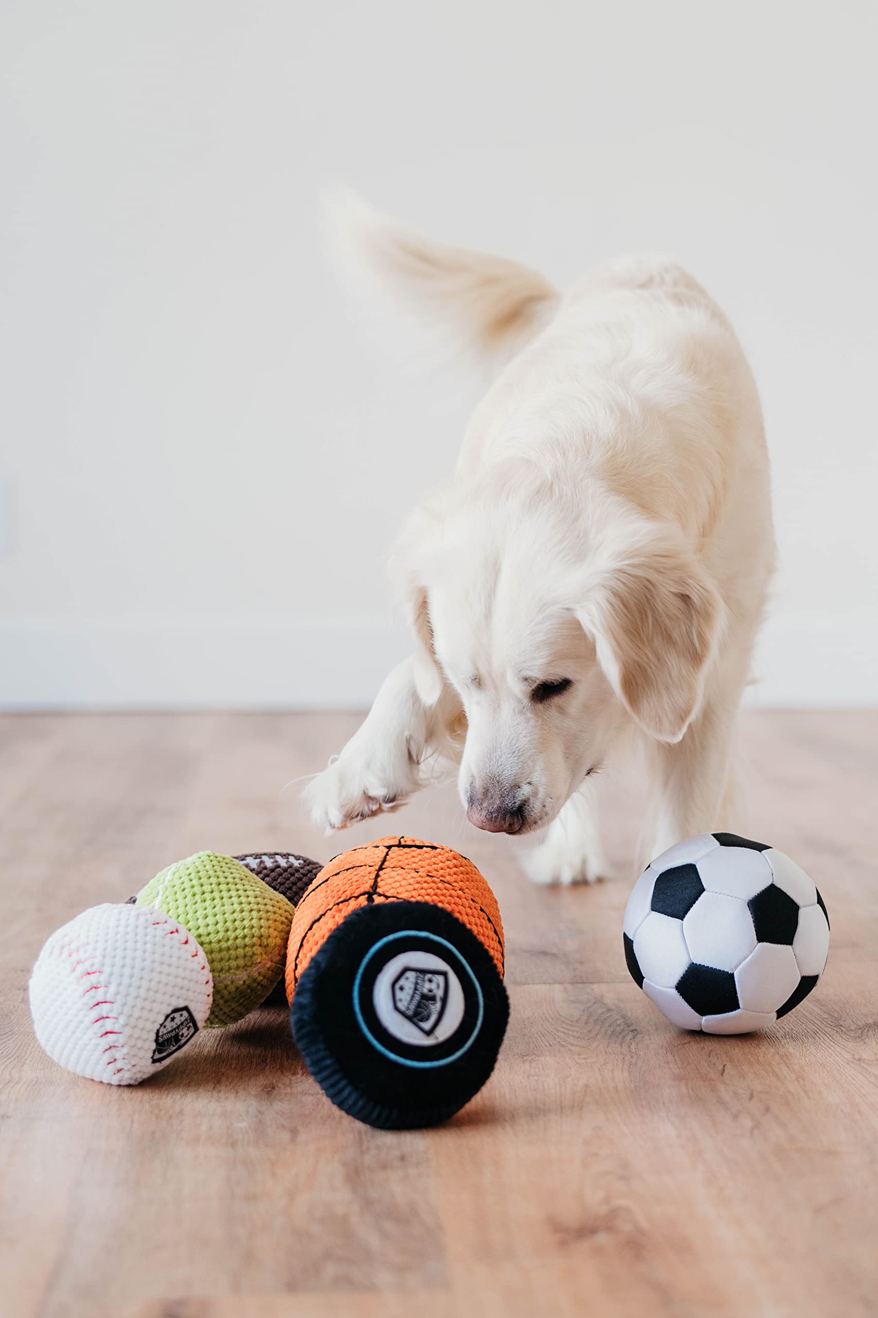 ZippyPaws Plush Basketball Dog Toy - Soft Squeaky Balls for Small Medium Large Dogs | Indoor Outdoor Puppy Fetch Play Toy | Perfect for Training, Exercise & Bonding with Your Pet