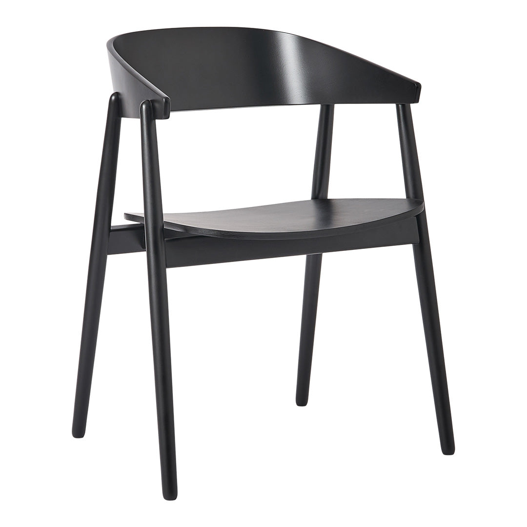 BY Kato AC2 Side Chair - Modern Wooden Dining Chair with Upholstered Seat - Perfect for Kitchen, Dining Room, and Office Workspace