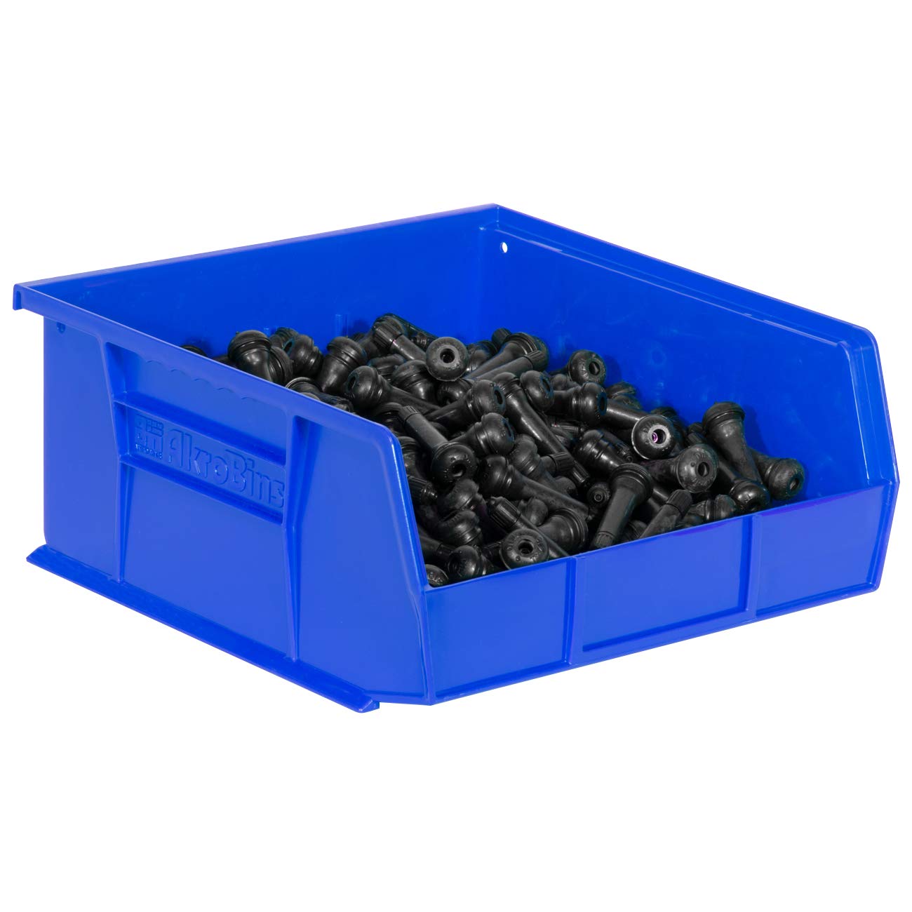 Wall Mount Storage System with 6 Plastic Bins - Akro-Mils Heavy Duty Garage & Workshop Organization for Tools, Hardware & DIY Supplies