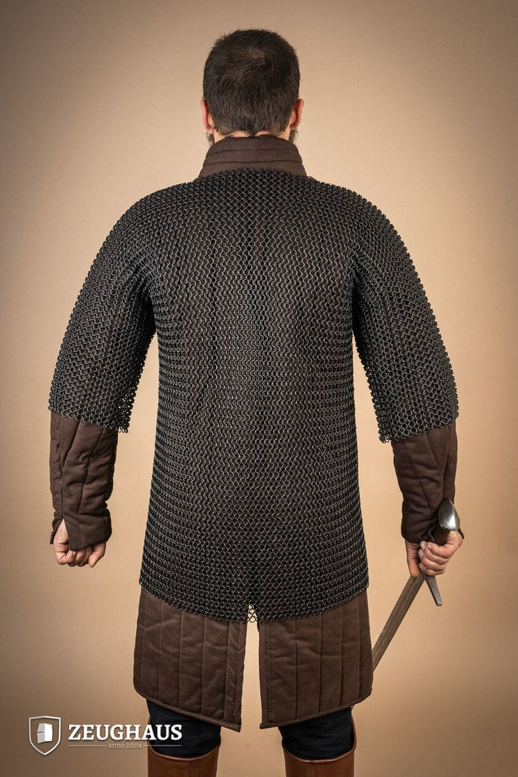 Chainmail Haubergeon Round Ring 10mm Burnished - Medieval Armor for LARP, Cosplay & Renaissance Fairs