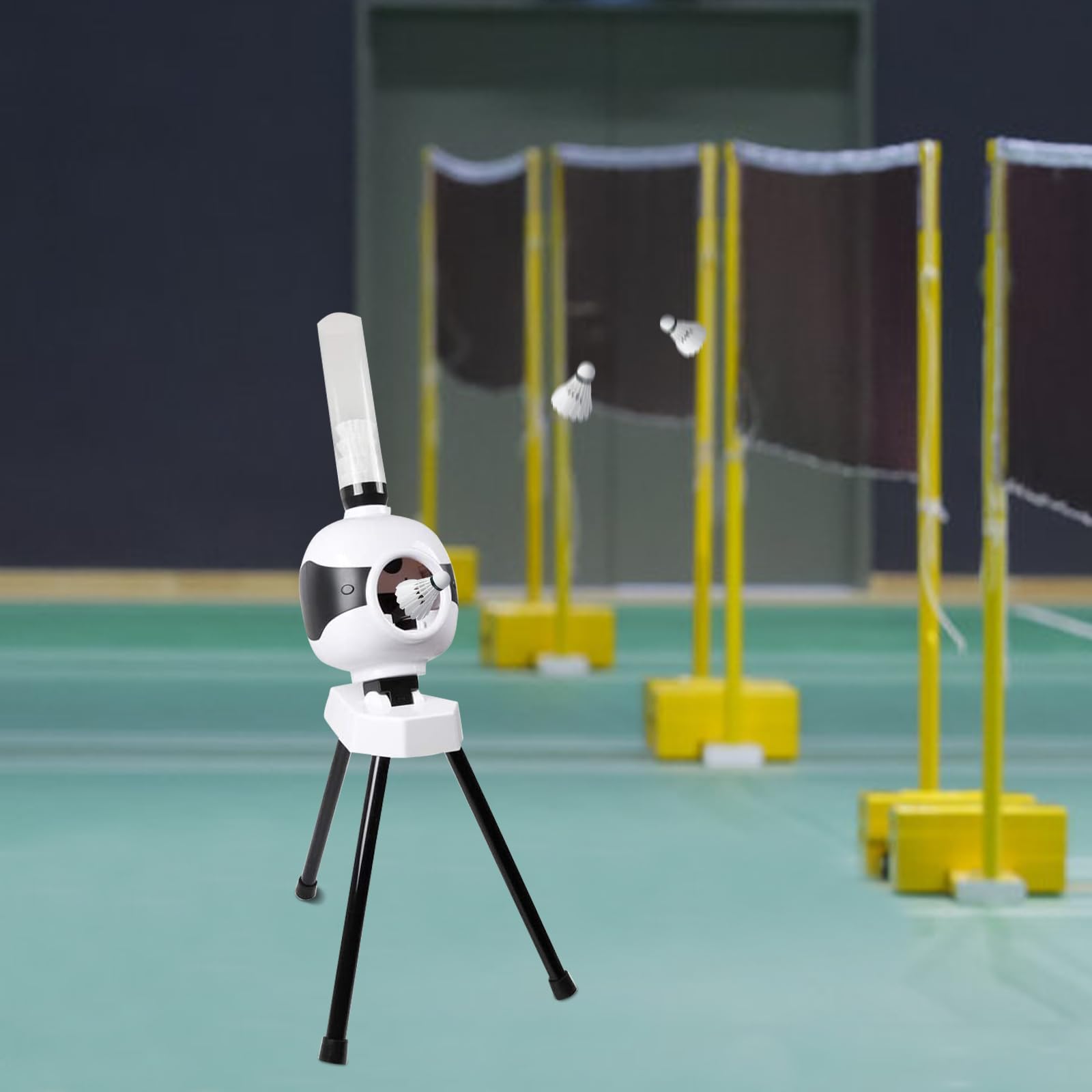 Badminton Pitching Machine - Portable Automatic Shuttlecock Launcher for Indoor & Outdoor Training | Perfect for Backyard Practice, Club Drills & Professional Coaching