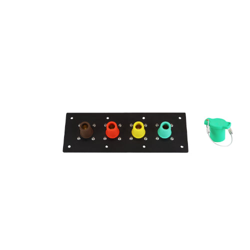 400 Amp Female Threaded Post 4 Position CAM Lock Panel - Heavy Duty Electrical Connector for Industrial Power Distribution & Generator Hookups