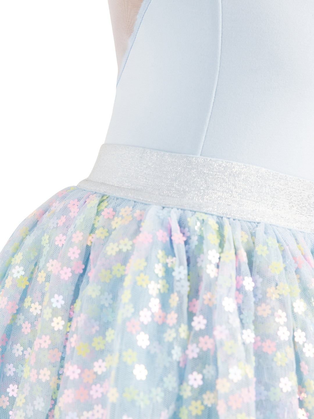 12226C Flower Fairy Glimmer Tutu Skirt for Girls - Sparkly Ballet Dance Skirt with Floral Design - Perfect for Ballet Recitals, Dance Performances & Fairy Costumes