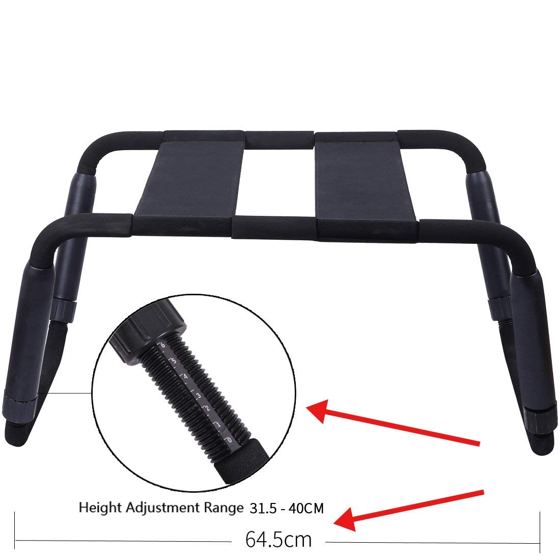 Adjustable Black Detachable Bounce Stool Chair - Ergonomic Bedroom & Living Room Furniture for Relaxing, Reading & Meditation (2-Plus Size, Height Adjustable)