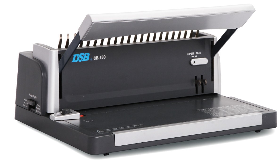 DSBCB-180 Manual Comb Binding Machine for Office, School & Home Use - Perfect for Reports, Presentations & Booklets Binding (Black)