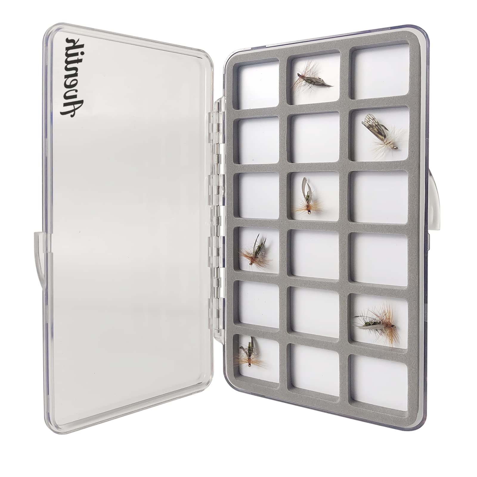 Aventik Slim Magnetic Fly Fishing Tackle Box - 7.3X3.8X0.5in for Fly Fishing Gear Storage