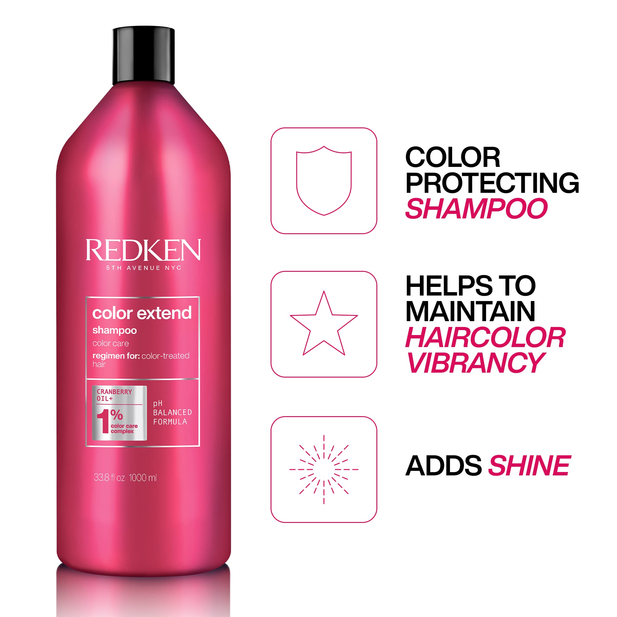REDKEN Color Extend Shampoo & Conditioner Set for Color-Treated Hair - Sulfate-Free, Moisturizing & Shine Enhancing Hair Care Duo | Perfect for Daily Use, Salon-Quality Results at Home