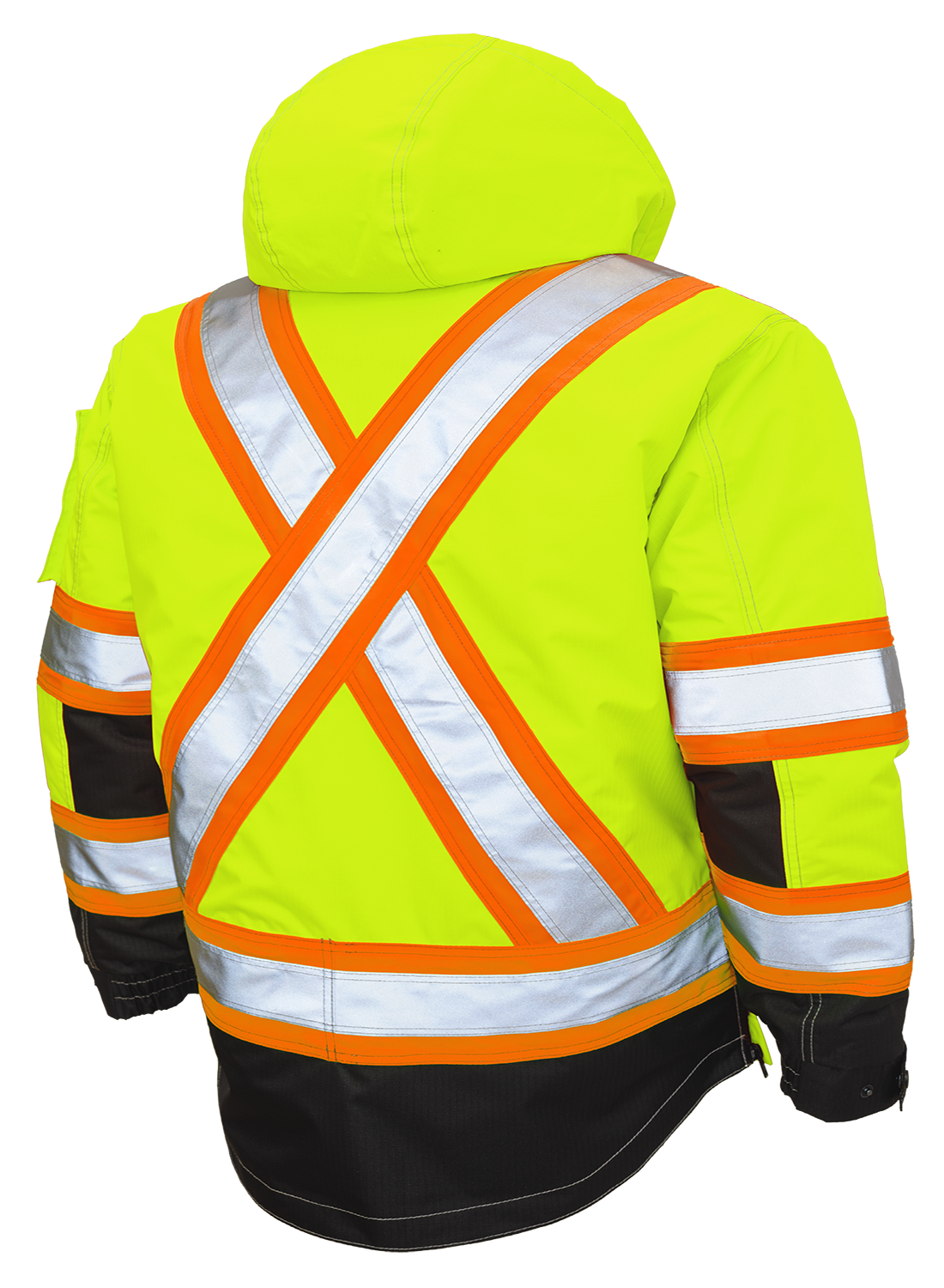 Tough Duck 4-in-1 High Visibility Safety Jacket S187 - Reflective Work Vest for Construction, Road Workers & Outdoor Activities