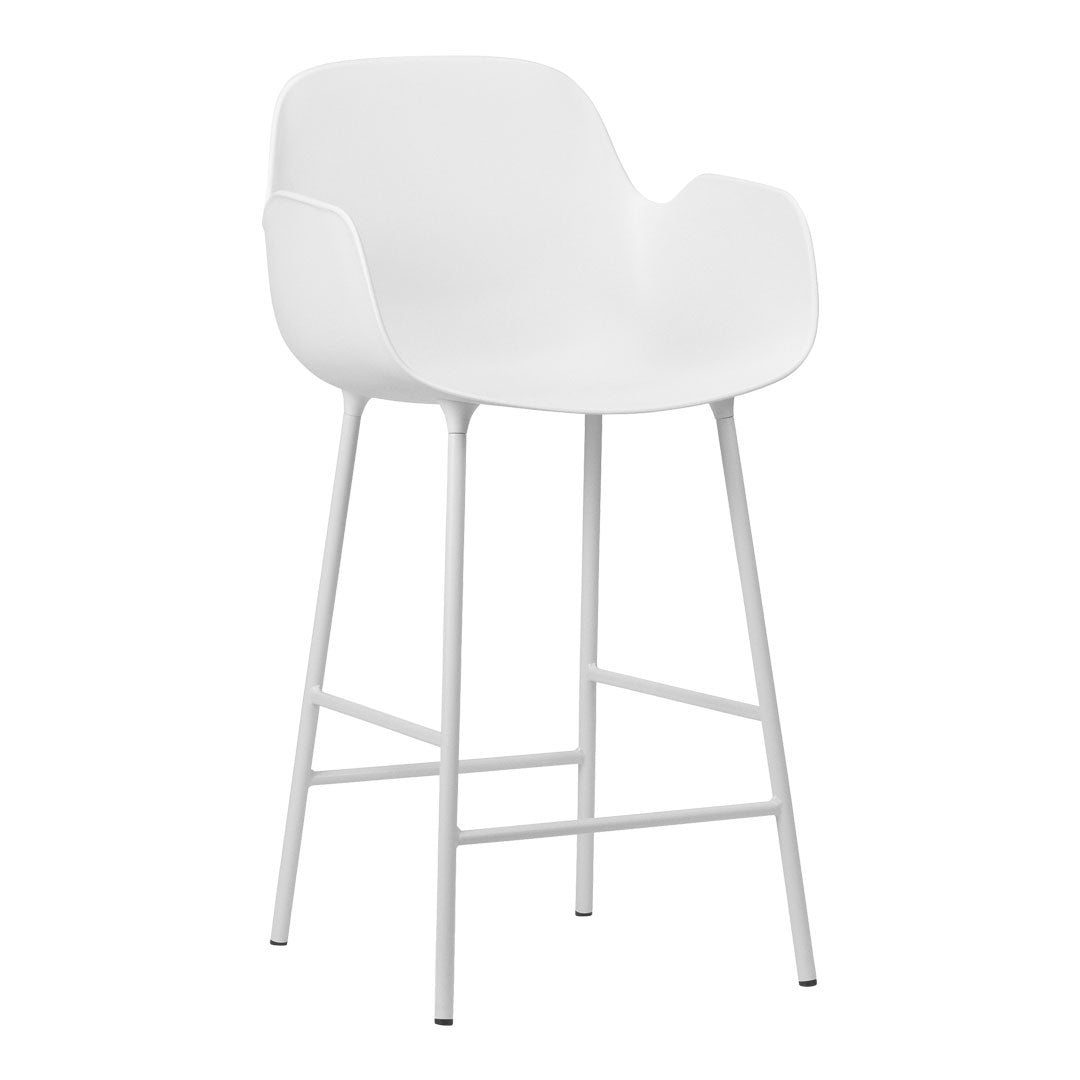 Modern Form Counter Armchair - Stylish Bar Stool for Kitchen Island, Breakfast Nook & Home Bar - Adjustable Height & Comfortable Seating for Dining & Entertaining