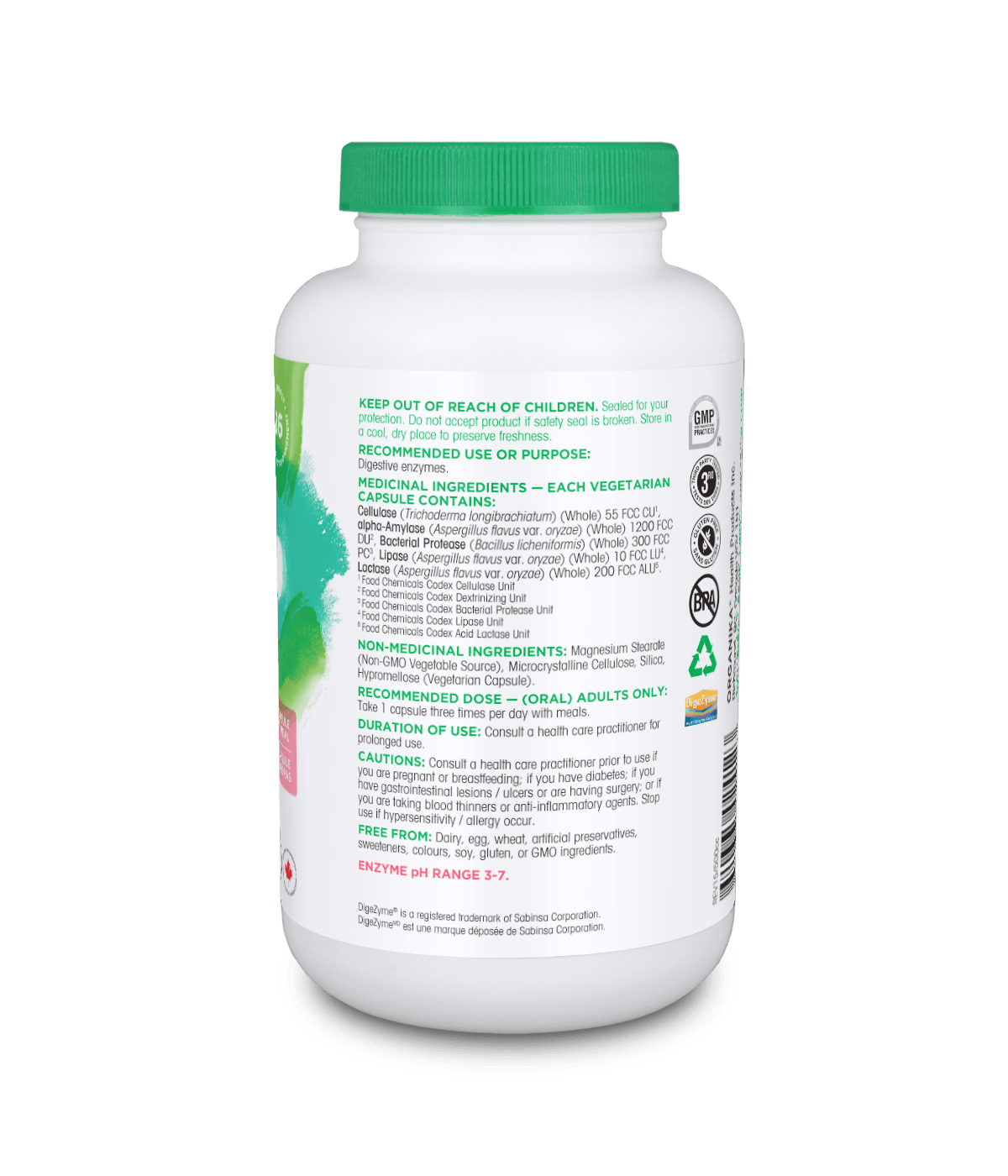 Full Spectrum Plant Enzymes Supplement for Digestive Health & Gut Support - Vegan, Non-GMO, Gluten-Free - Ideal for Smoothies, Juicing & Daily Wellness