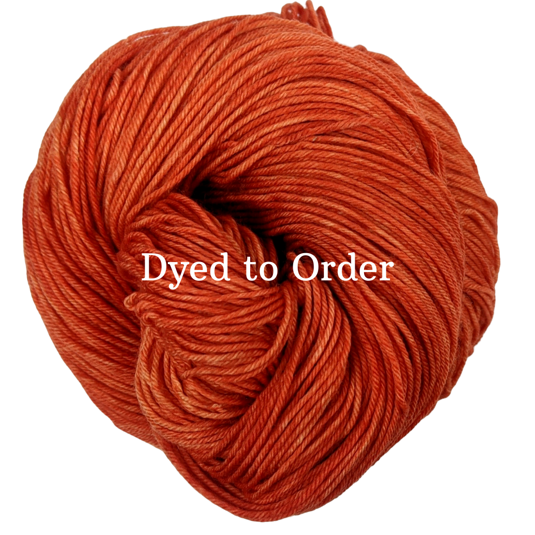 Knitcircus Yarns Rhymes With Orange Semi-Solid Hand-Dyed Yarn Skeins - Perfect for Knitting, Crocheting & DIY Craft Projects