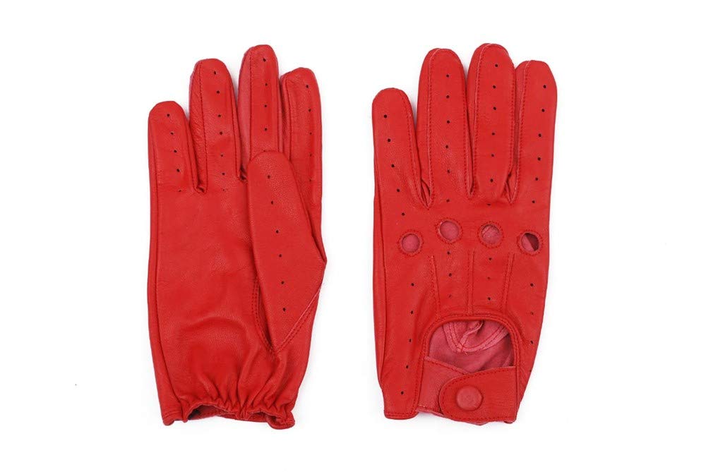 Premium Genuine Leather Driving Gloves for Men - Touchscreen Compatible, Non-Slip Grip - Perfect for Sports Cars, Motorcycles & Winter Driving