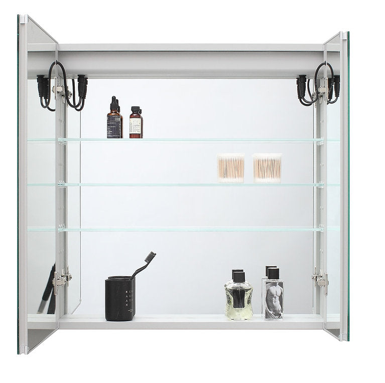 Aquadom Royale Basic Q 30x30 LED Lighted Bathroom Medicine Cabinet - Perfect for Modern Bathrooms & Vanities with Built-In Lighting