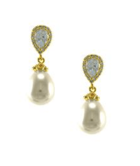 Claudia Pearl Dangle Bridal Earrings for Women - Elegant Wedding Jewelry for Bride, Bridesmaids & Special Occasions | Perfect for Weddings, Prom & Formal Events