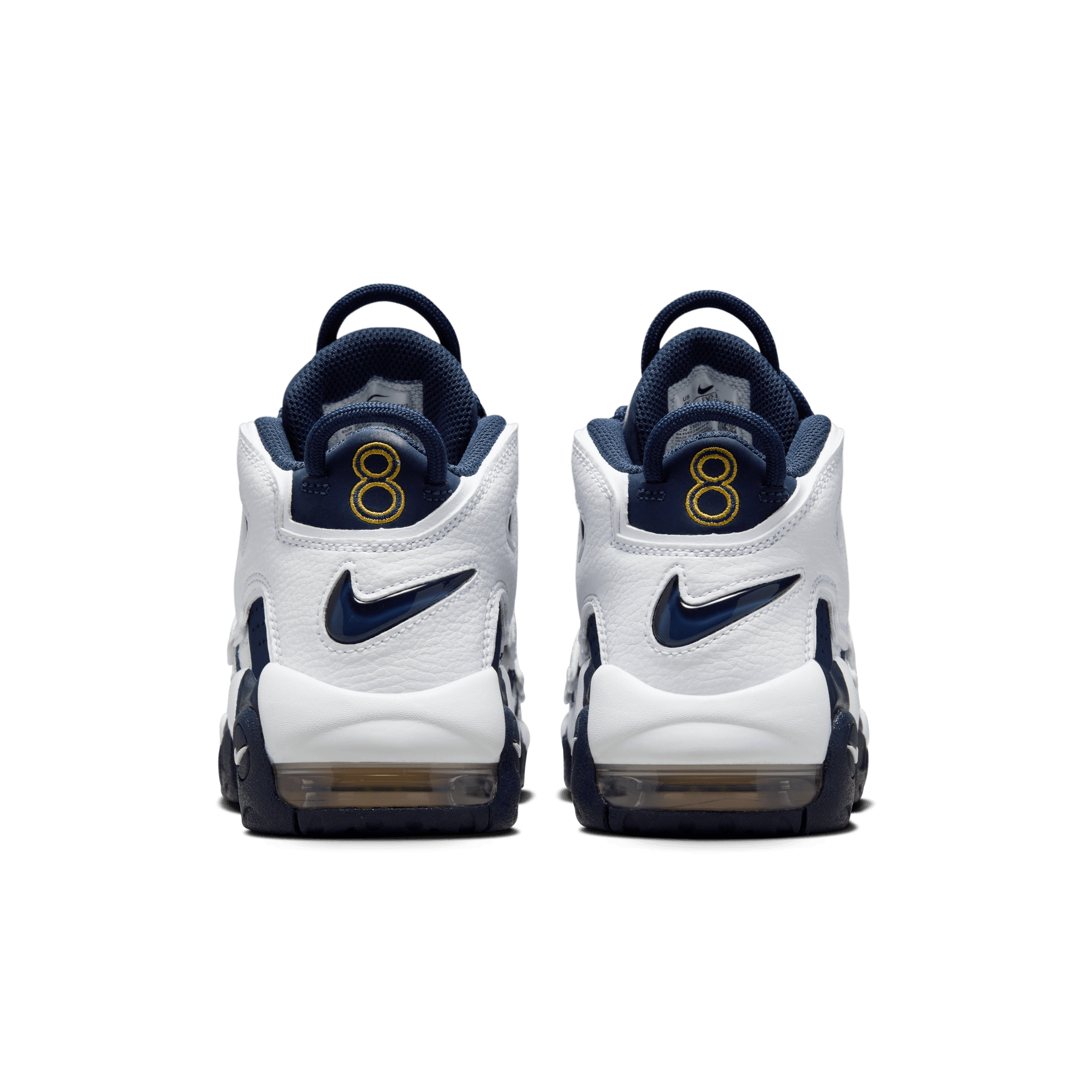 Nike Air More Uptempo GS Olympic White/Red Basketball Shoes for Girls - Comfortable Retro Sneakers for School, Sports & Street Fashion