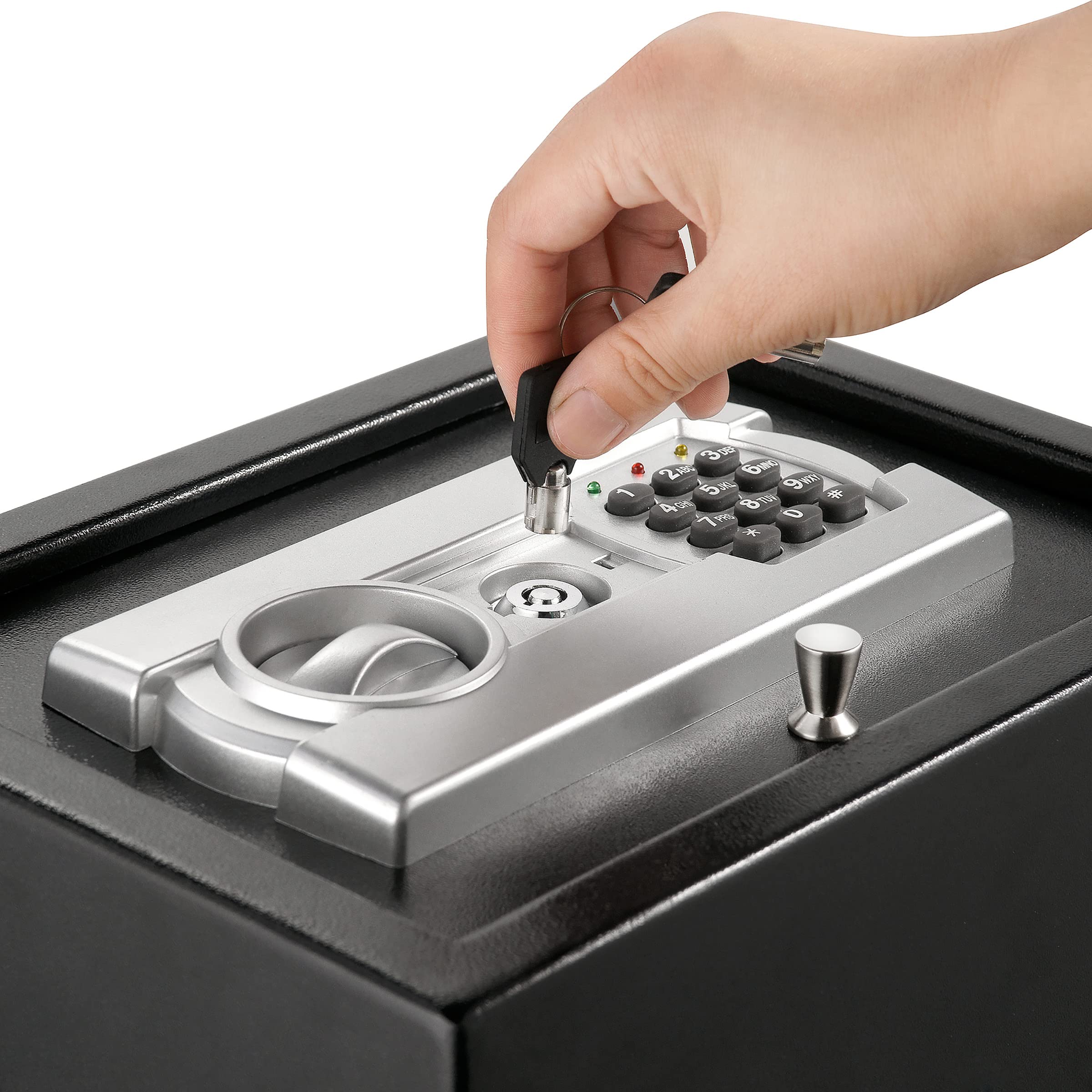 Paragon Safes 7730 Digital Security Drawer Safe with 2 Keys – Heavy Duty Steel Lockbox for Home, Office & Car Use | Dark Gray 83-DT5914 | Perfect for Jewelry, Cash & Documents Protection