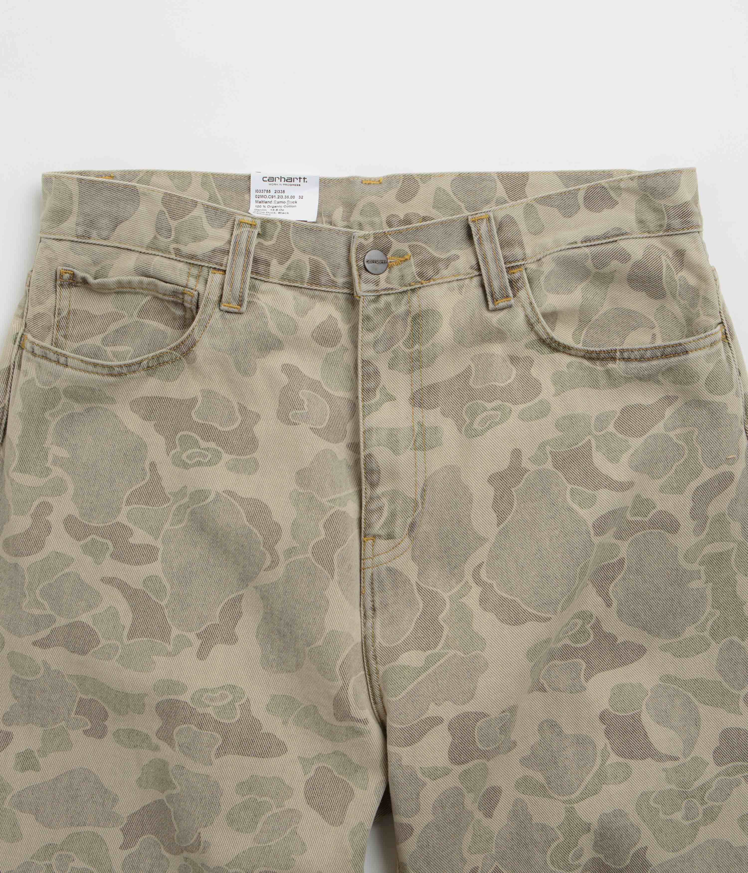 Carhartt Duck Landon Pants - Camo Duck & Black - Durable Work Pants for Construction, Hunting & Outdoor Activities