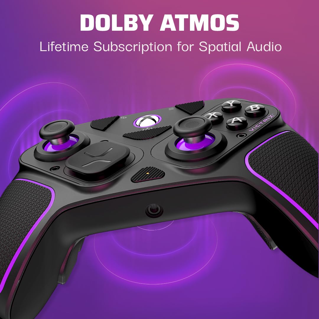 Victrix Pro BFG Wireless Gaming Controller for Xbox Series X|S, Xbox One & Windows 10/11 - Modular Gamepad with Dolby Atmos Audio, Remappable Buttons, Custom Triggers & Paddles - Perfect for Competitive Gaming & PC Gaming Sessions (Black)