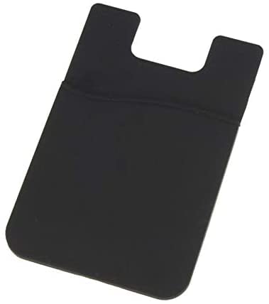 Premium Soft Adhesive Sticker Back Cover Card Holder Case for iPhone & Samsung - Slim Wallet Phone Case with Credit Card Slots (Black) - Perfect for Hands-Free Shopping, Travel & Daily Commute
