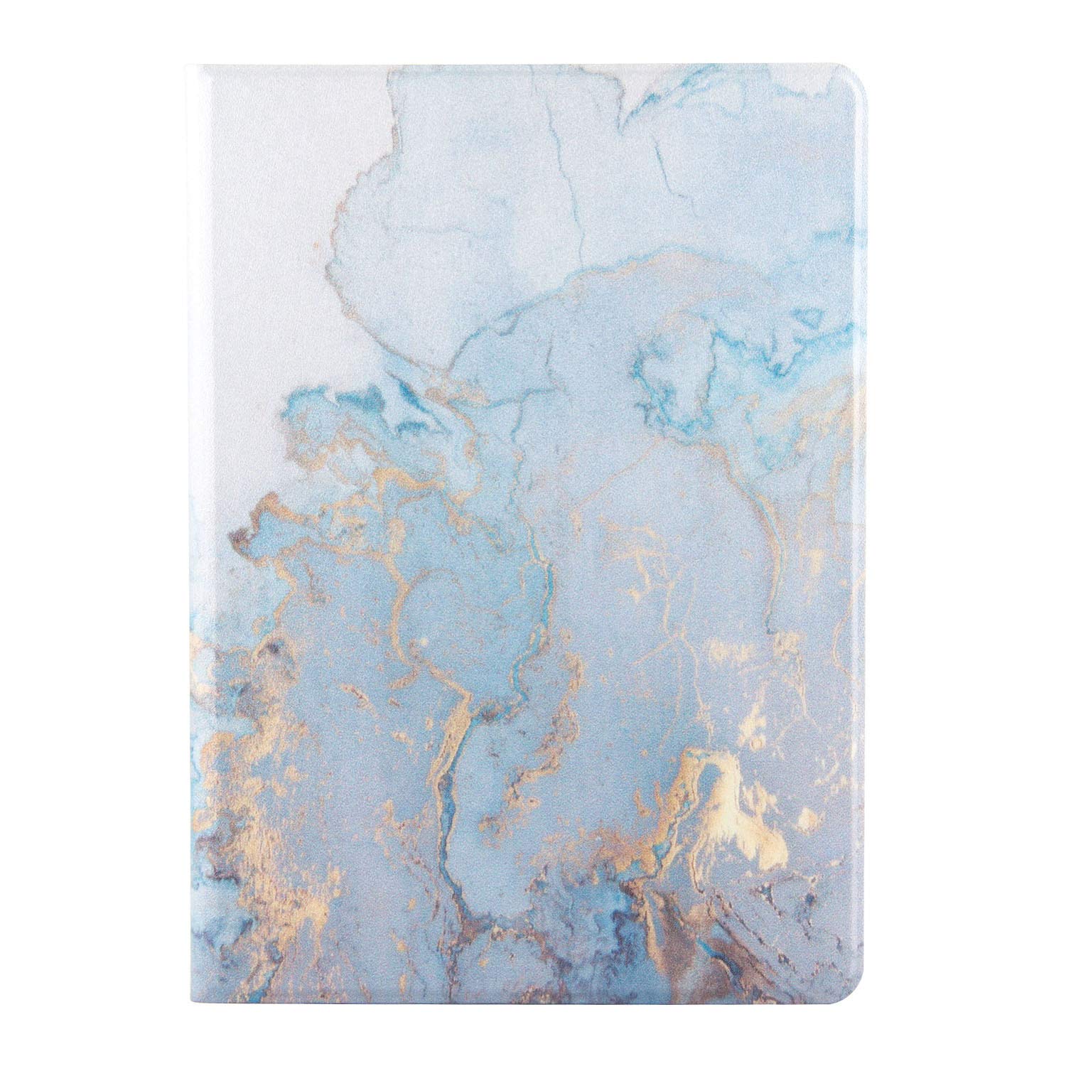 Premium Shockproof PU Leather Case for Apple iPad 9.7 (6th/5th Gen 2018/2017), iPad Air 1 & Air 2 - Smart Folio Stand Cover with Auto Wake/Sleep - Gold Marble Design - Perfect for Work, Travel & Home Use