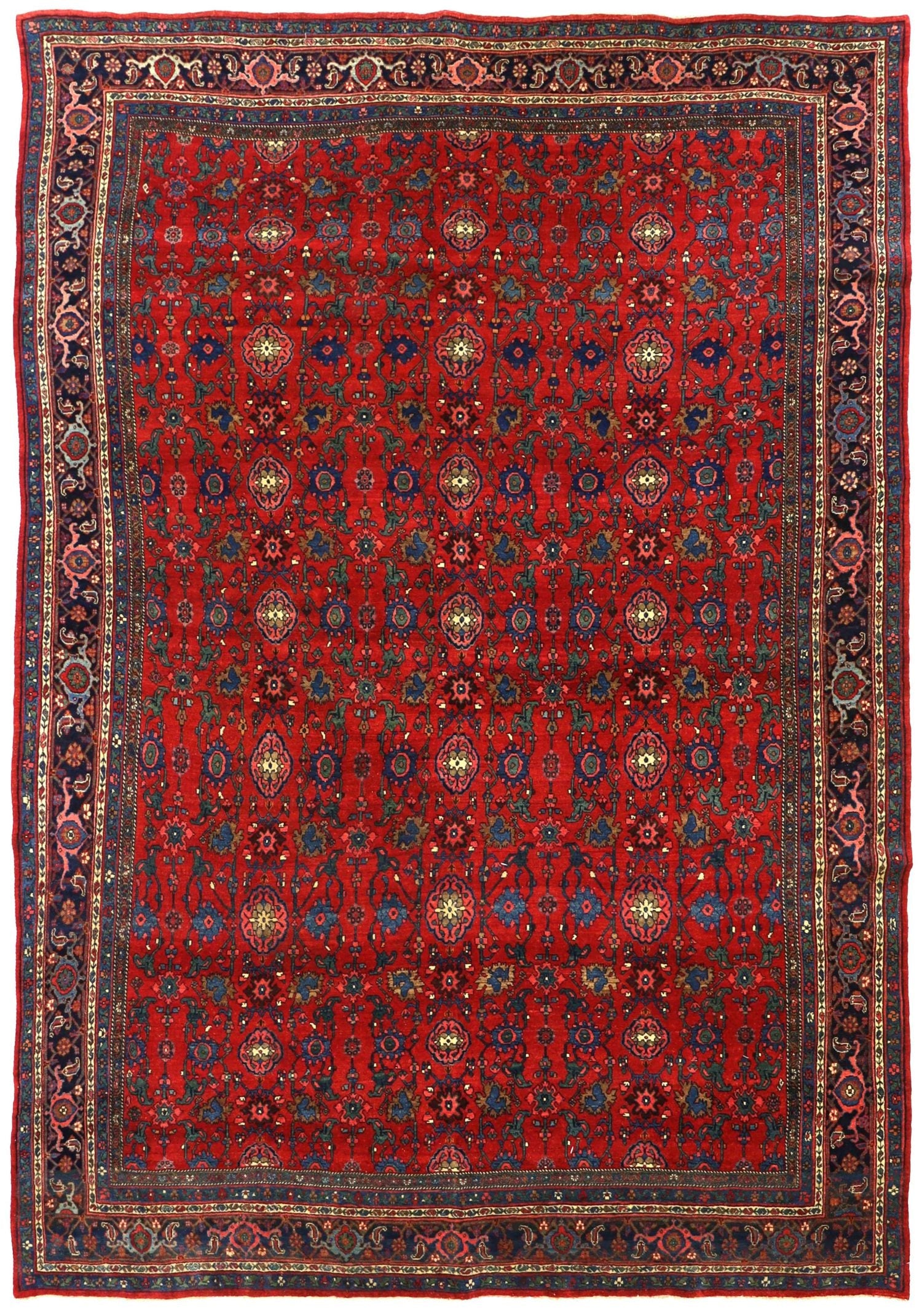 Handmade Antique Bijar Tribal Rug - Traditional Persian Carpet JF8666 for Living Room, Bedroom & Home Decor