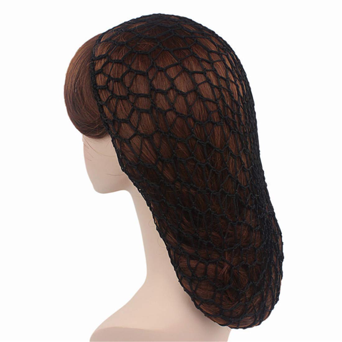 Qianmome Women's Soft Rayon Snood Hat - Crocheted Hair Net Cap in Mix Colors for Church, Work & Everyday Wear