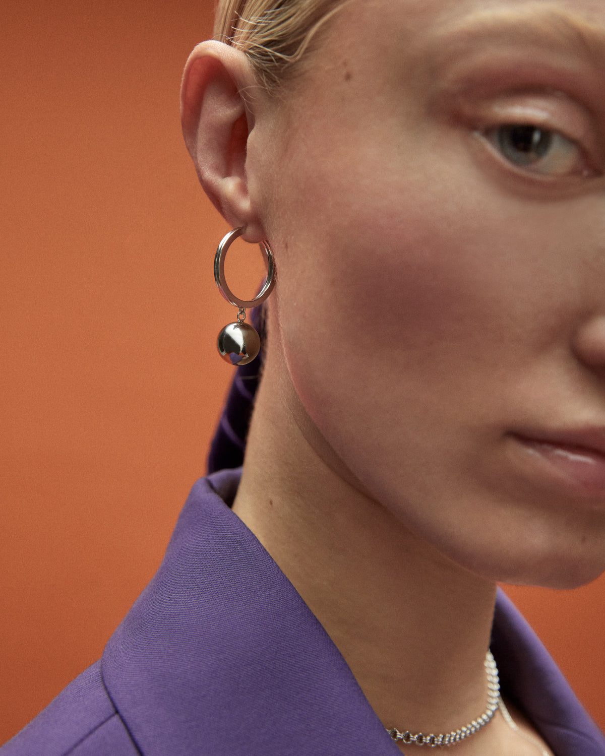 GRID3 Super Future Silver Earrings for Women - Trendy Hypoallergenic Jewelry Gift for Parties, Weddings & Everyday Wear